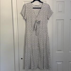 Abercrombie White Button Front Midi Dress